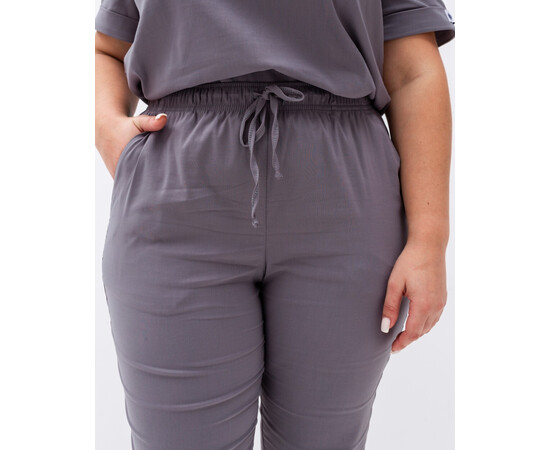 Зображення 8 Медичний хірургічний костюм жіночий Марсель сірий +SIZE р. 58, "БІЛИЙ ХАЛАТ" 499-328-708, Розмір: 58, Цвет: сірий