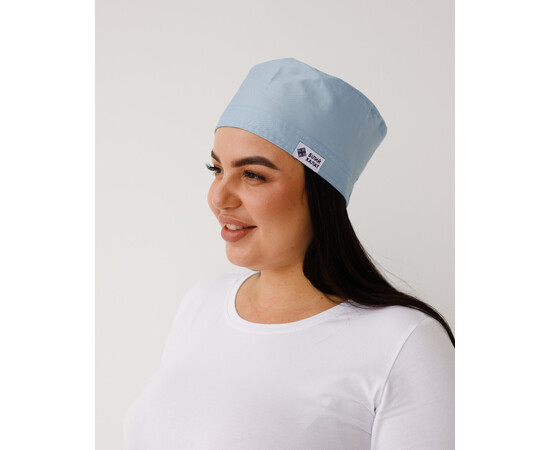 Изображение 2 Медицинская шапочка лазурная (Elite Stretch), "БЕЛЫЙ ХАЛАТ" 169-462-948, Цвет: лазурный