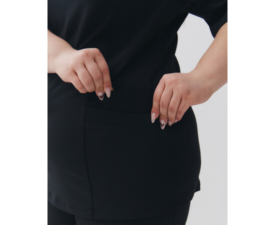 Изображение 5 Медицинский хирургический костюм женский Аризона черный LARGE SIZE р. 62, "БЕЛЫЙ ХАЛАТ" 555-321-924, Размер: 62, Цвет: черный