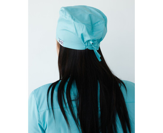 Зображення 3 Медична класична шапочка на зав'язках ментол, "БІЛИЙ ХАЛАТ" 449-441-704, Цвет: ментол