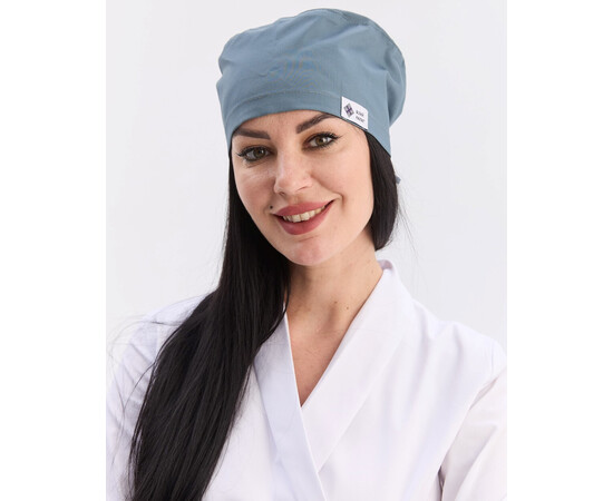 Зображення 2 Медична класична шапочка на зав'язках нефритова (Elitе Stretch), "БІЛИЙ ХАЛАТ" 449-486-704, Цвет: нефритовий