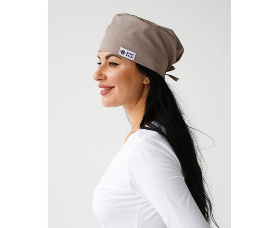 Зображення 3 Медична класична шапочка на зав'язках мокко, "БІЛИЙ ХАЛАТ" 449-421-704, Цвет: моко