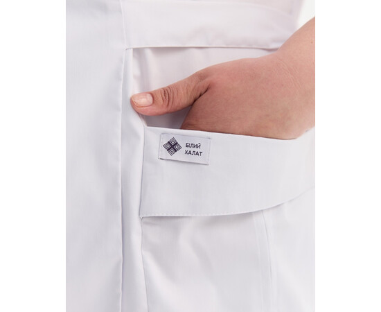 Зображення 6 Медичний костюм жіночий Кіото білий +SIZE р. 66, "БІЛИЙ ХАЛАТ" 571-324-679, Розмір: 66, Цвет: білий