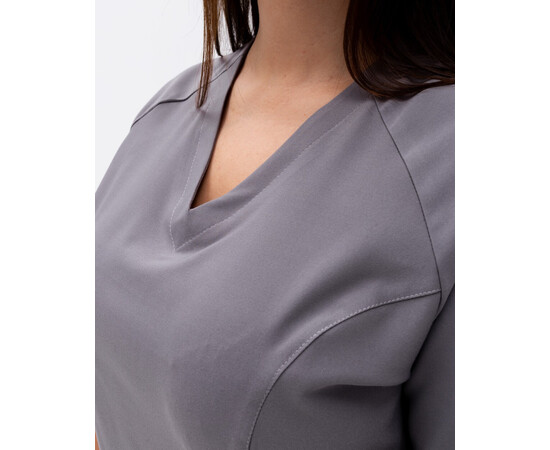 Зображення 4 Медичний хірургічний костюм жіночий Аризона сірий +SIZE р. 58, "БІЛИЙ ХАЛАТ" 505-328-924, Розмір: 58, Цвет: сірий