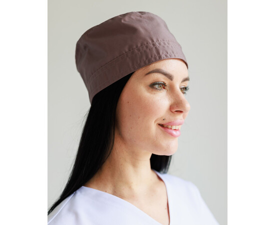 Зображення 2 Медична шапочка какао (Elitе Stretch), "БІЛИЙ ХАЛАТ" 169-521-758, Цвет: какао