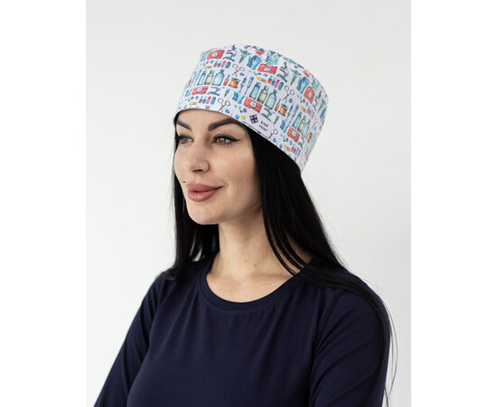 Зображення 3 Медична шапочка з принтом Medical, "БІЛИЙ ХАЛАТ" 169-417-964, Цвет: medical