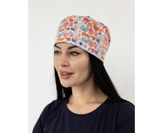 Зображення 2 Медична шапочка з принтом Organic, "БІЛИЙ ХАЛАТ" 169-417-960, Цвет: organic