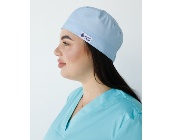 Зображення 2 Медична шапочка лазурна, "БІЛИЙ ХАЛАТ" 169-462-758, Цвет: лазурный