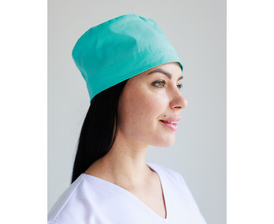 Изображение 2 Медицинская шапочка мятная (Elite Stretch), "БЕЛЫЙ ХАЛАТ" 169-370-948, Цвет: мятный