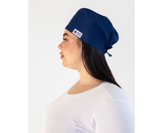 Зображення 2 Медична класична шапочка на зав'язках синя, "БІЛИЙ ХАЛАТ" 483-322-704, Цвет: синий