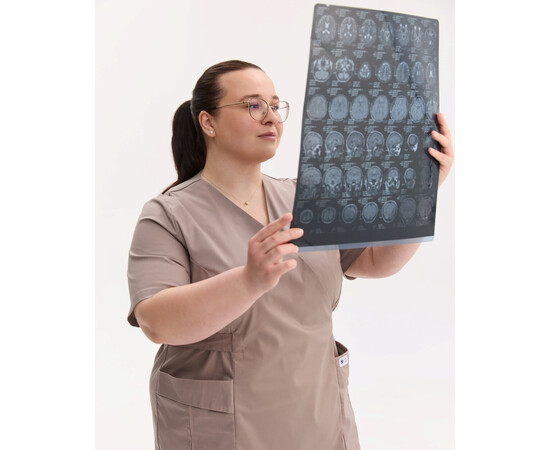 Зображення 6 Медичний костюм жіночий Кіото мокко +SIZE р. 64, "БІЛИЙ ХАЛАТ" 571-421-679, Розмір: 64, Цвет: моко