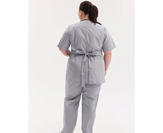 Изображение 3 Медицинский костюм женский Киото серый +SIZE р. 56, "БЕЛЫЙ ХАЛАТ" 571-328-679, Размер: 56, Цвет: серый