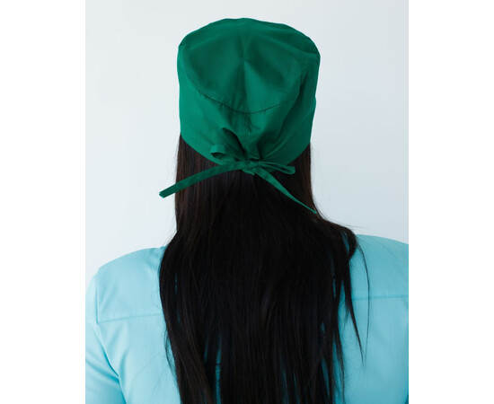 Зображення 3 Медична класична шапочка на зав'язках зелена, "БІЛИЙ ХАЛАТ" 449-350-667, Цвет: зелений