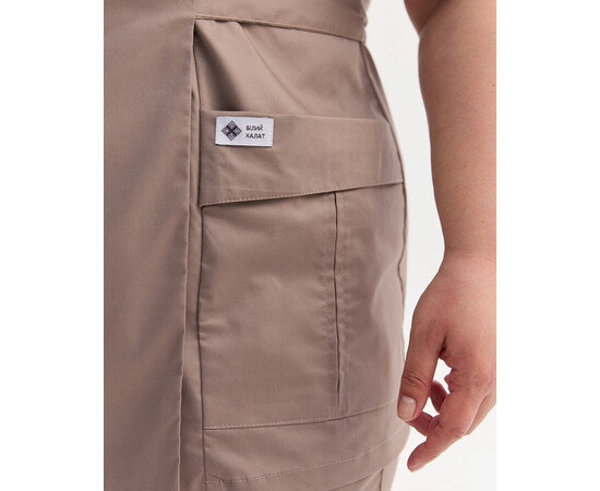 Изображение 8 Медицинский костюм женский Киото мокко +SIZE р. 70, "БЕЛЫЙ ХАЛАТ" 571-421-679, Размер: 70, Цвет: мокко
