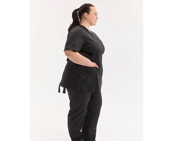 Зображення 4 Медичний костюм жіночий Кіото чорний +SIZE р. 60, "БІЛИЙ ХАЛАТ" 571-321-679, Розмір: 60, Цвет: чорний