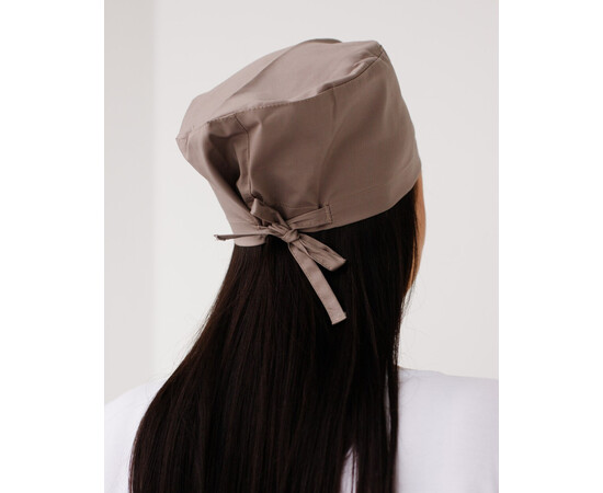 Зображення 3 Медична класична шапочка на зав'язках мокко (Elitе Stretch), "БІЛИЙ ХАЛАТ" 449-421-948, Цвет: моко