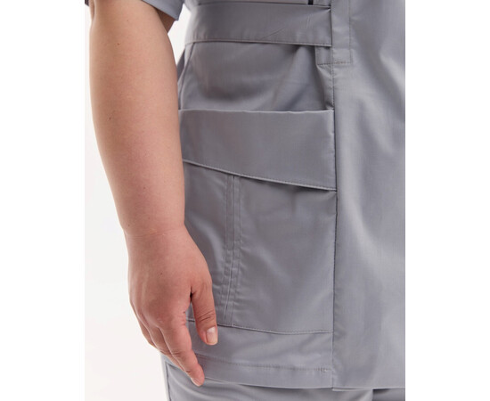 Зображення 6 Медичний костюм жіночий Кіото сірий +SIZE р. 68, "БІЛИЙ ХАЛАТ" 571-328-679, Розмір: 68, Цвет: сірий