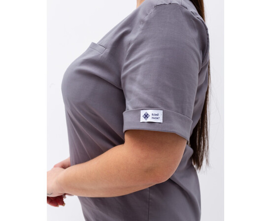 Зображення 6 Медичний хірургічний костюм жіночий Марсель сірий +SIZE р. 56, "БІЛИЙ ХАЛАТ" 499-328-708, Розмір: 56, Цвет: сірий