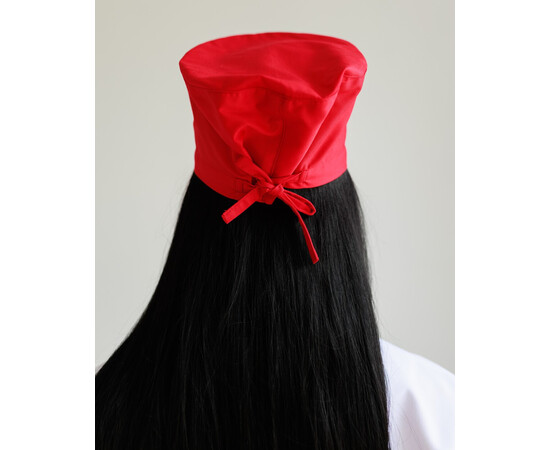 Зображення 3 Медична класична шапочка на зав'язках червона, "БІЛИЙ ХАЛАТ" 449-339-704, Цвет: червоний