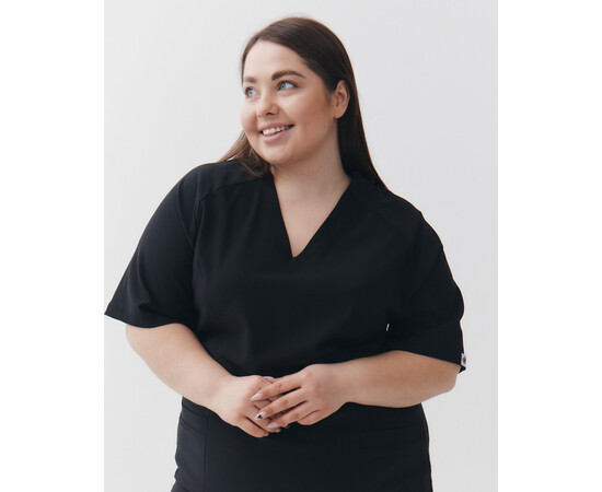 Зображення 3 Медичний хірургічний костюм жіночий Аризона чорний LARGE SIZE р. 70, "БІЛИЙ ХАЛАТ" 555-321-924, Розмір: 70, Цвет: чорний