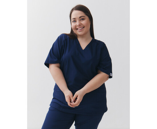 Изображение 4 Медицинский хирургический костюм женский Аризона синий LARGE SIZE р. 64, "БЕЛЫЙ ХАЛАТ" 555-322-924, Размер: 64, Цвет: синий