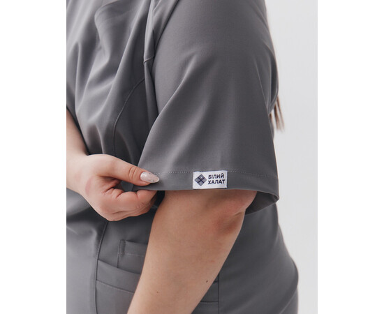 Зображення 6 Медичний хірургічний костюм жіночий Аризона сірий LARGE SIZE р. 62, "БІЛИЙ ХАЛАТ" 555-328-924, Розмір: 62, Цвет: сірий