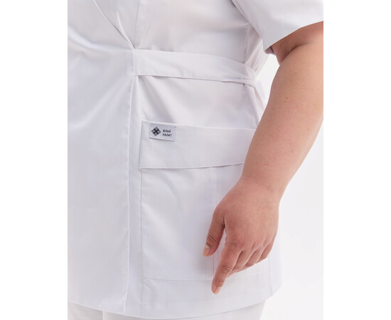 Изображение 7 Медицинский костюм женский Киото белый +SIZE р. 56, "БЕЛЫЙ ХАЛАТ" 571-324-679, Размер: 56, Цвет: белый