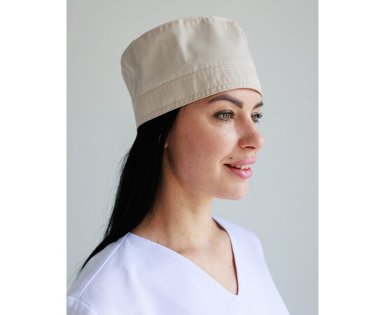 Изображение 2 Медицинская шапочка кремовая, "БЕЛЫЙ ХАЛАТ" 169-460-758, Цвет: кремовый