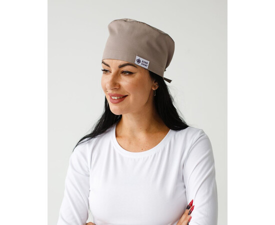 Зображення 2 Медична класична шапочка на зав'язках мокко, "БІЛИЙ ХАЛАТ" 449-421-704, Цвет: моко