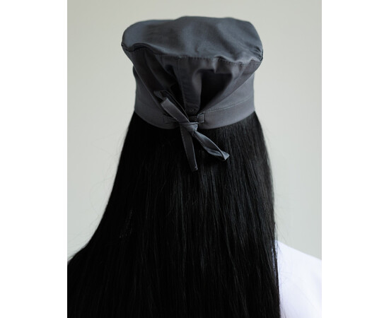 Зображення 3 Медична класична шапочка на зав'язках темно-сіра (Elitе Stretch), "БІЛИЙ ХАЛАТ" 483-503-948, Цвет: темно-сірий