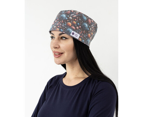 Изображение 2 Медицинская шапочка с принтом Virus, "БЕЛЫЙ ХАЛАТ" 169-417-963, Цвет: virus