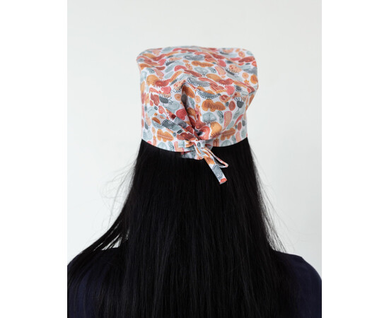 Изображение 4 Медицинская классическая шапочка на завязках с принтом Organic, "БЕЛЫЙ ХАЛАТ" 449-417-960, Цвет: organic