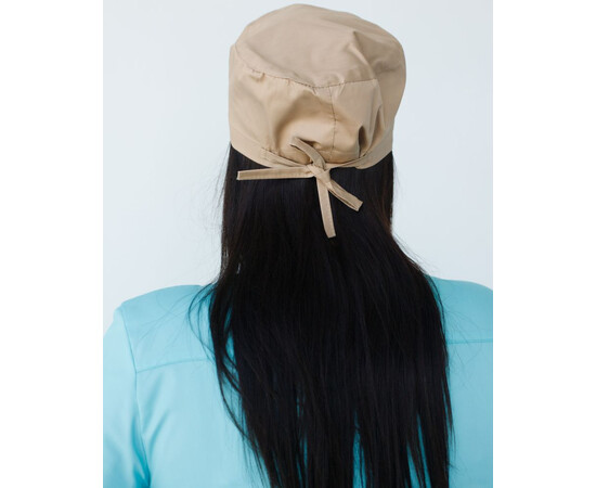 Зображення 3 Медична класична шапочка на зав'язках пісочна, "БІЛИЙ ХАЛАТ" 449-323-704, Цвет: пісочний