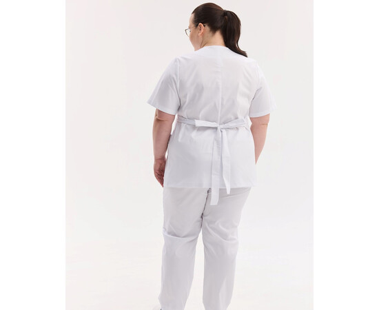 Изображение 3 Медицинский костюм женский Киото белый +SIZE р. 56, "БЕЛЫЙ ХАЛАТ" 571-324-679, Размер: 56, Цвет: белый
