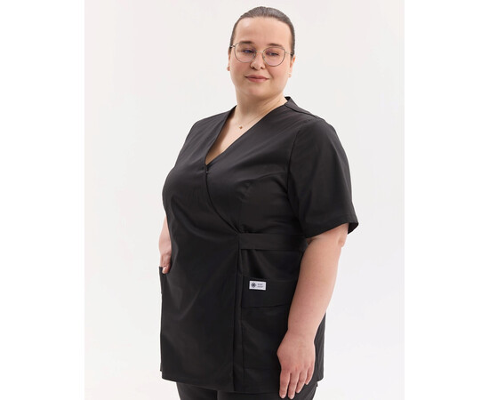 Зображення 2 Медичний костюм жіночий Кіото чорний +SIZE р. 56, "БІЛИЙ ХАЛАТ" 571-321-679, Розмір: 56, Цвет: чорний