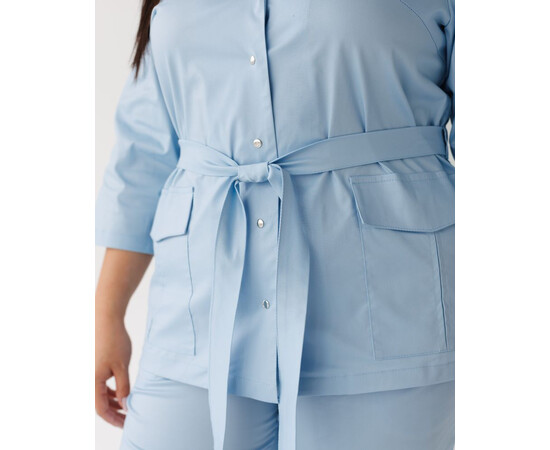 Изображение 5 Медицинский костюм женский Кейптаун лазурный р. 48, "БЕЛЫЙ ХАЛАТ" 523-462-679, Размер: 48, Цвет: лазурный