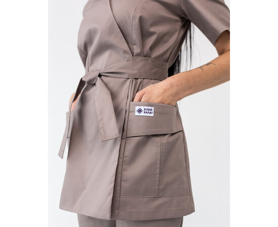 Зображення 6 Медичний костюм жіночий Кіото мокко р. 48, "БІЛИЙ ХАЛАТ" 519-421-679, Розмір: 48, Цвет: моко