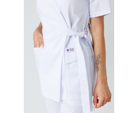Зображення 7 Медичний костюм жіночий Кіото білий р. 46, "БІЛИЙ ХАЛАТ" 519-324-679, Розмір: 46, Цвет: білий