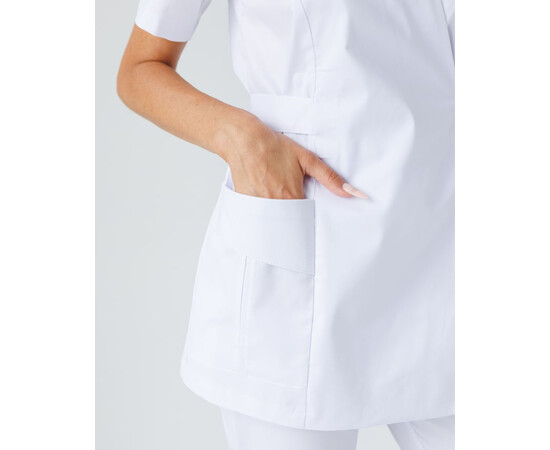 Зображення 5 Медичний костюм жіночий Кіото білий р. 46, "БІЛИЙ ХАЛАТ" 519-324-679, Розмір: 46, Цвет: білий