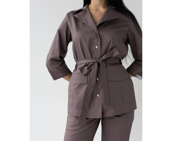 Зображення 5 Медичний костюм жіночий Кейптаун какао р. 46, "БІЛИЙ ХАЛАТ" 523-521-679, Розмір: 46, Цвет: какао