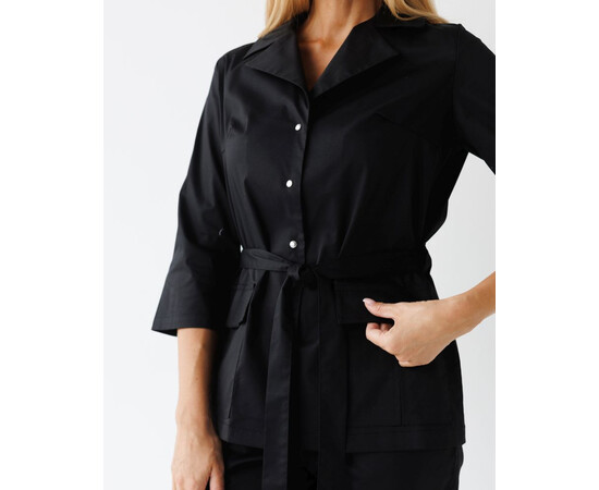 Зображення 6 Медичний костюм жіночий Кейптаун чорний р. 48, "БІЛИЙ ХАЛАТ" 523-321-679, Розмір: 48, Цвет: чорний