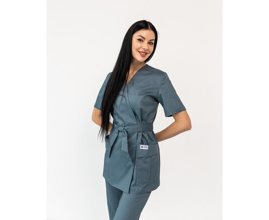 Изображение 3 Медицинский костюм женский Киото нефритовый р. 42, "БЕЛЫЙ ХАЛАТ" 519-486-679, Размер: 42, Цвет: нефритовый