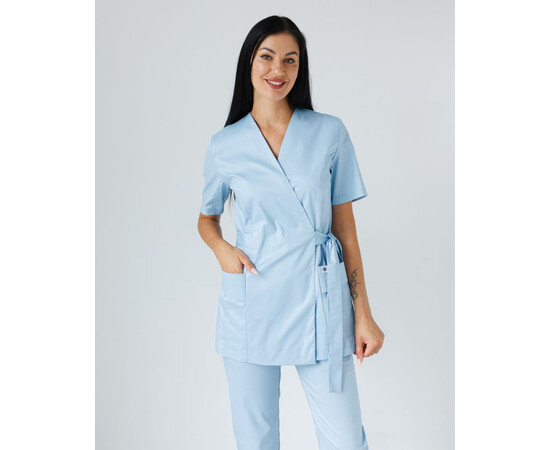 Зображення 4 Медичний костюм жіночий Кіото лазурний р. 50, "БІЛИЙ ХАЛАТ" 519-462-679, Розмір: 50, Цвет: лазурный