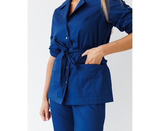 Изображение 7 Медицинский костюм женский Кейптаун сапфир р. 54, "БЕЛЫЙ ХАЛАТ" 523-360-679, Размер: 54, Цвет: сапфировый