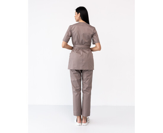 Изображение 2 Медицинский костюм женский Киото мокко р. 44, "БЕЛЫЙ ХАЛАТ" 519-421-679, Размер: 44, Цвет: мокко
