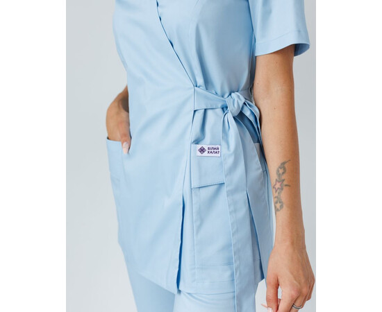 Зображення 5 Медичний костюм жіночий Кіото лазурний р. 50, "БІЛИЙ ХАЛАТ" 519-462-679, Розмір: 50, Цвет: лазурный