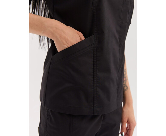 Зображення 6 Медичний костюм жіночий Остін чорний р. 44, "БІЛИЙ ХАЛАТ" 583-321-679, Розмір: 44, Цвет: чорний