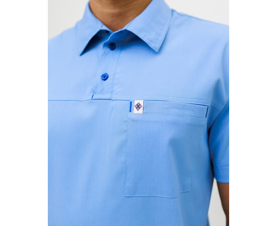 Изображение 4 Медицинский костюм мужской Теннесси голубой р. 46, "БЕЛЫЙ ХАЛАТ" 550-333-677, Размер: 46, Цвет: голубой