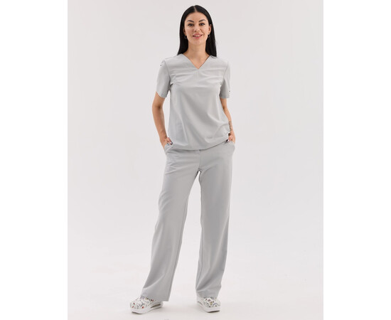 Изображение 2 Медицинский костюм женский Саванна светло-серый р. 46, "БЕЛЫЙ ХАЛАТ" 582-419-968, Размер: 46, Цвет: светло-серый