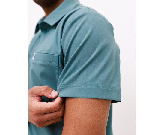 Изображение 6 Медицинский костюм мужской Теннесси лазурно-серый р. 56, "БЕЛЫЙ ХАЛАТ" 550-428-677, Размер: 56, Цвет: лазурно-серый